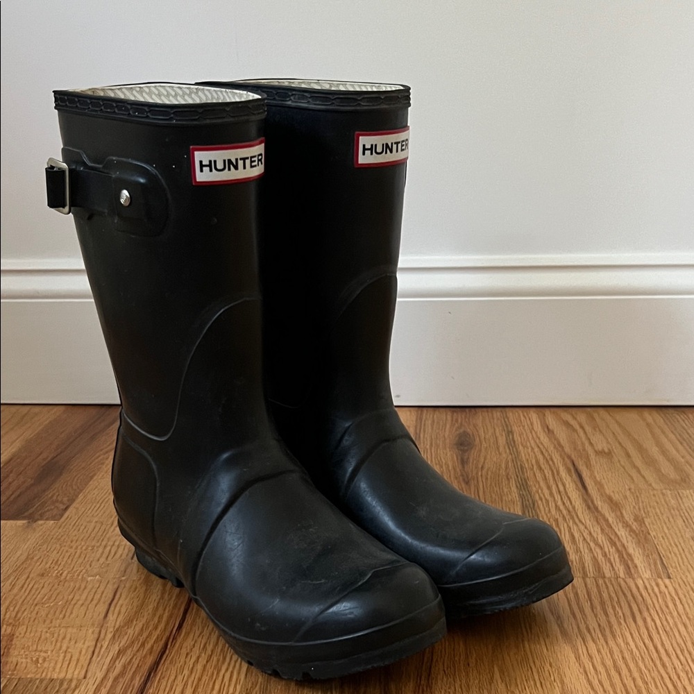 Hunter Black Waterproof Rain Boots